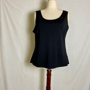 Lily Black Sleeveless Lightweight Tank Top Plus Size 2X